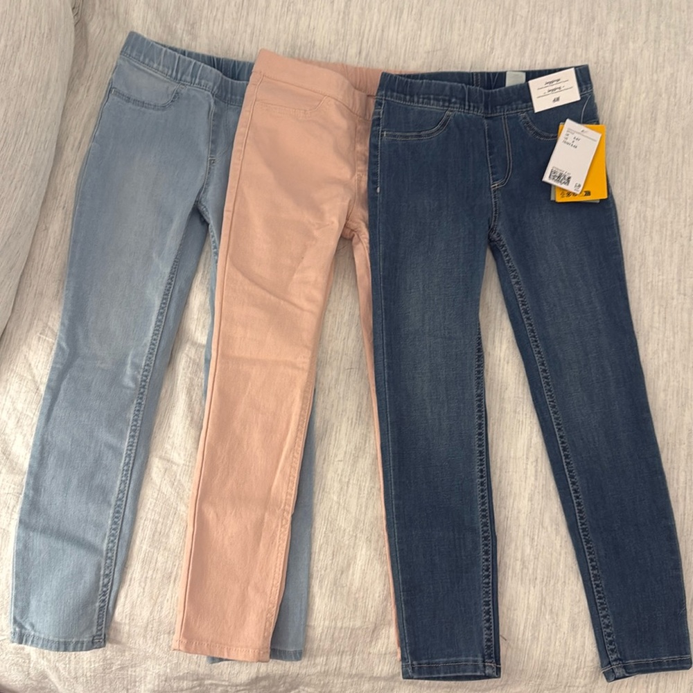 3 pack h&m girls jegging pants size 6